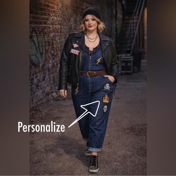 NWT Universal Thread Sleeveless Denim Jumpsuit Zip Front Coveralls Size 4 Black - Picture 13 of 15